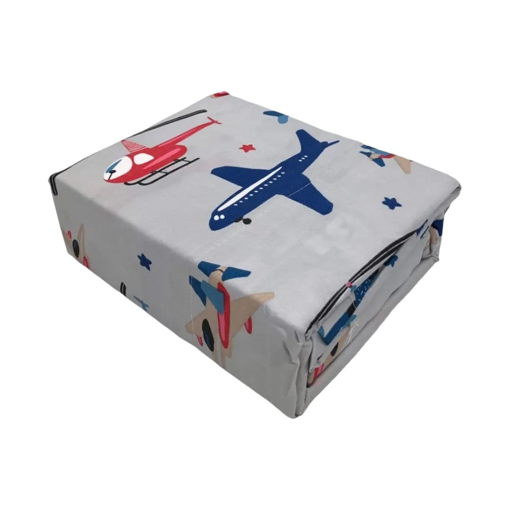Juego de Sábana Home Accents Airplane Infantil de 4 Piezas - Full