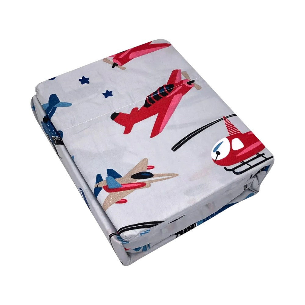Juego de Sábana Home Accents Airplane Infantil de 3 Piezas - Twin