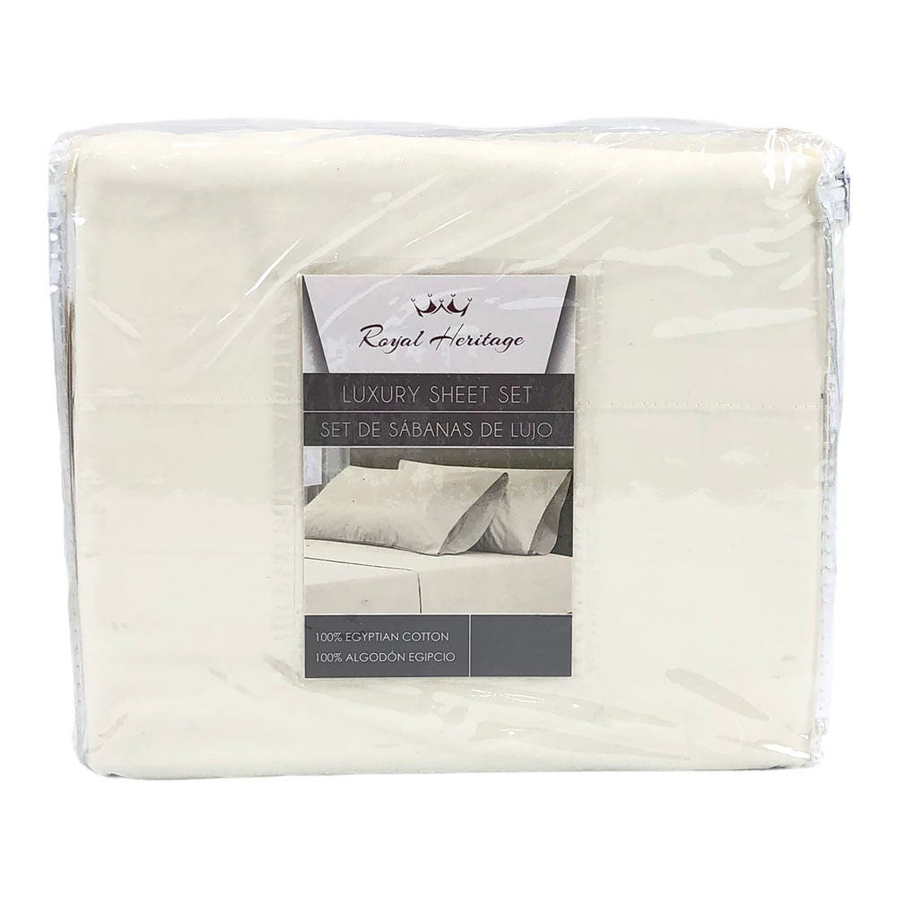 Juego de Sábana Royal Heritage 400 Hilos Marfil - FULL