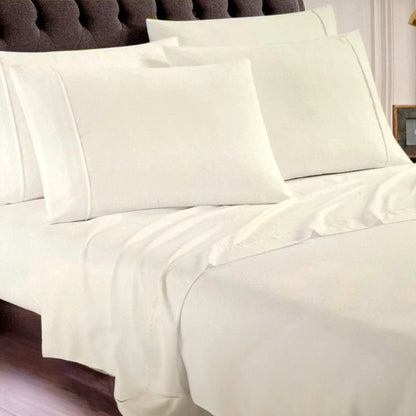 Juego de Sábana Lisa Twin Hotel Set de 4 Piezas - Ivory