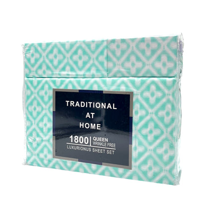 Juego de Sábanas Queen / Hotel Suites / Set de 4 Piezas / Estampada / Surtido