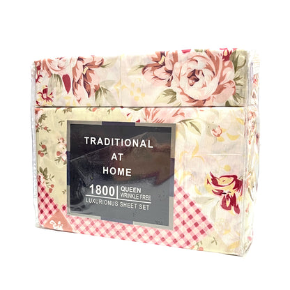 Juego de Sábanas Queen / Hotel Suites / Set de 4 Piezas / Estampada / Surtido