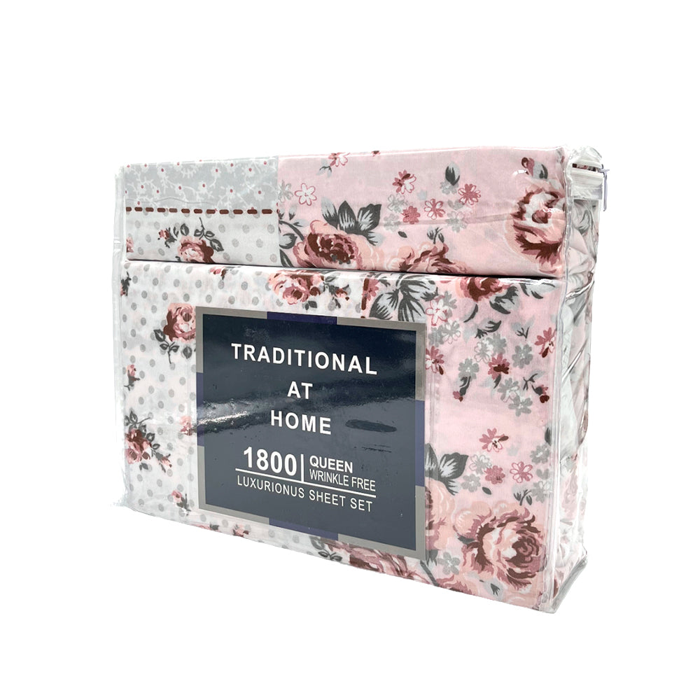 Juego de Sábanas Queen / Hotel Suites / Set de 4 Piezas / Estampada / Surtido