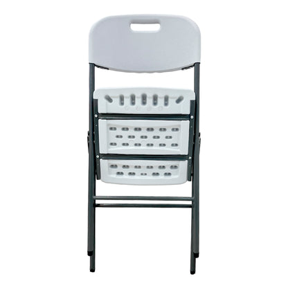 Silla Plegable De Plástico y Metal / Home / Blanco