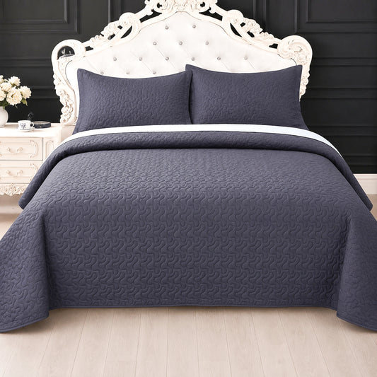 Sobrecama Home Elegance Queen - Colores Lisos 3 Pzas / Surtidos