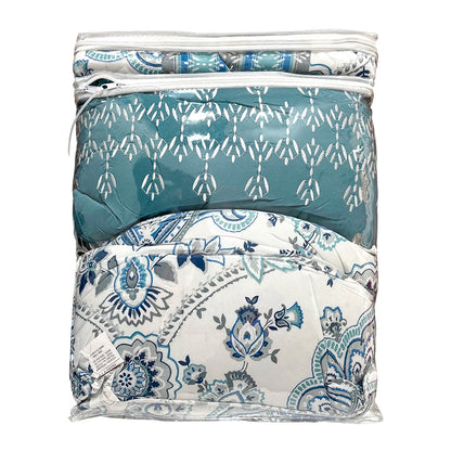 Juego de sobrecama King reversible Luxury Danika Blue