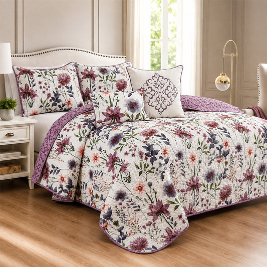 Juego de sobrecama Queen Liverpool 5 piezas Luxury