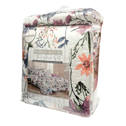 Juego de sobrecama Queen Liverpool 5 piezas Luxury