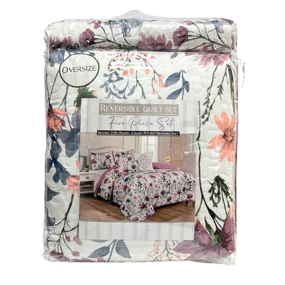 Juego de sobrecama Queen Liverpool 5 piezas Luxury