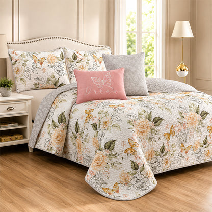 Juego de sobrecama Queen Charlize 5 piezas Luxury
