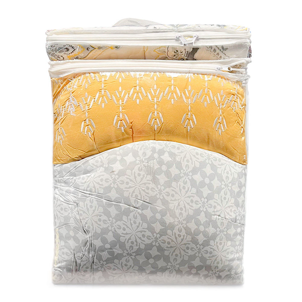 Juego de sobrecama Queen reversible Luxury Danika Yellow