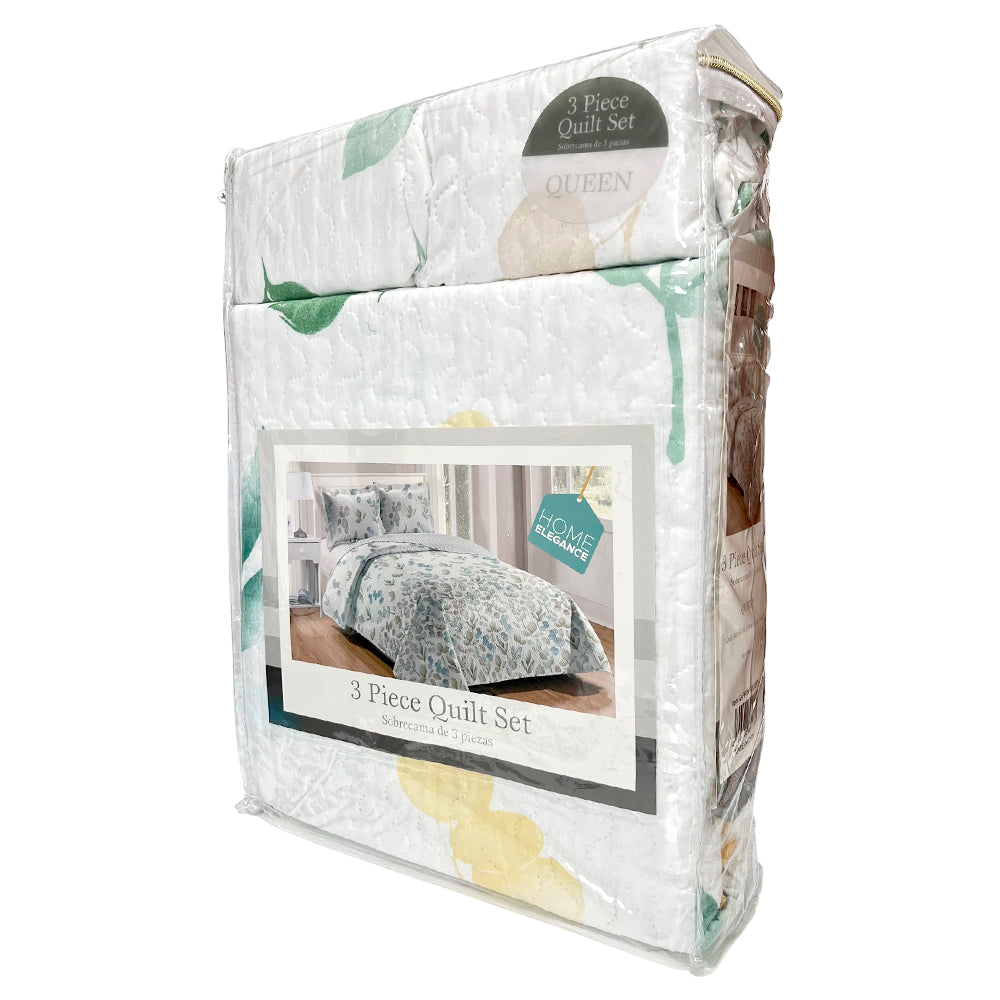 Sobrecama Queen Home Elegance Set 3 Piezas / Estampada / Surtida