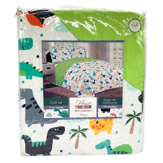 Sobrecama Dino Home Accents Reversible Infantil - FULL