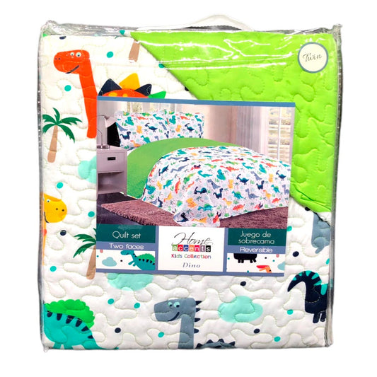 Sobrecama Dino Home Accents Reversible Infantil - TWIN