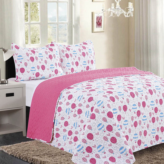 Sobrecama Globo Home Accents Reversible de 3 Piezas - Full