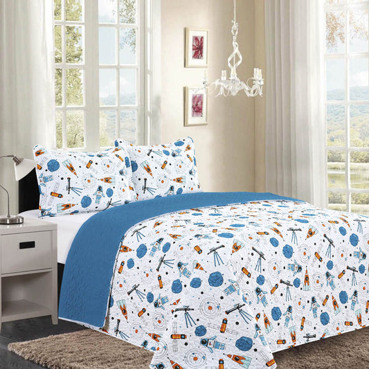 Sobrecama Astro Home Accents Reversible de 4 Piezas - Queen