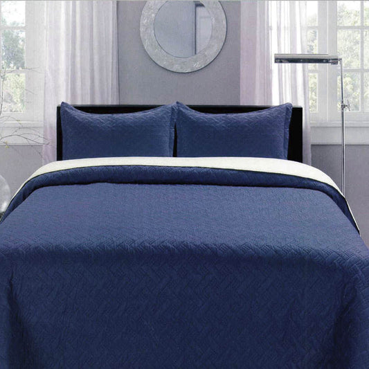Sobrecama Reversible Home Accents Set de 3 Piezas - QUEEN