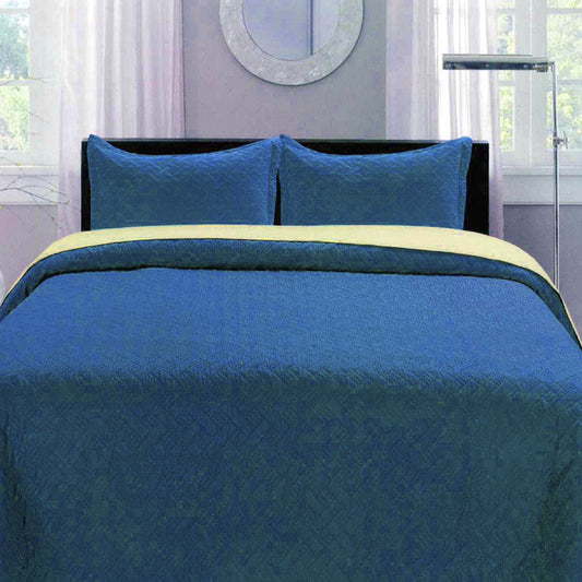 Sobrecama Reversible Home Accents Set de 3 Piezas - QUEEN