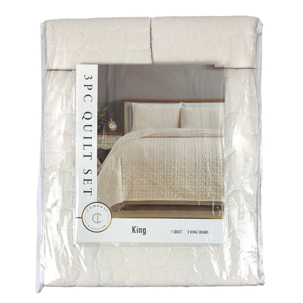 Sobrecama Be Artistic Pepple de 3 Piezas - KING