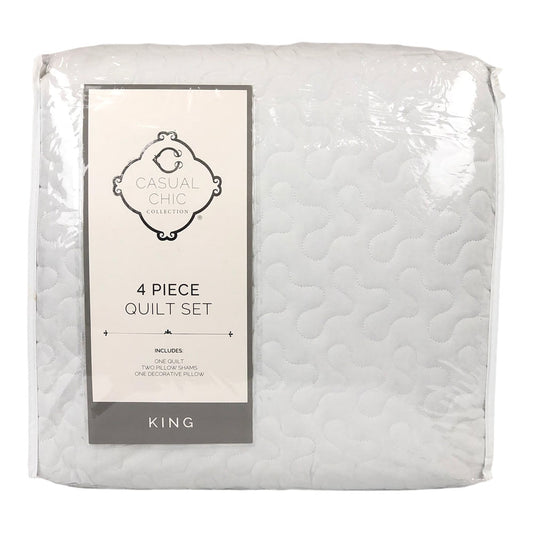 Sobrecama Sl Home Fashion Jackson 4 Piezas Azul - King