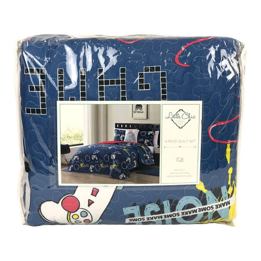 Sobrecama Sl Home Fashion Infantil Game 4 Piezas Azul - Full