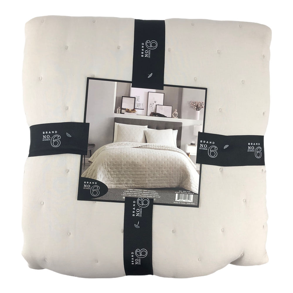 Sobrecama Sl Home Fashion Matisse 3 Piezas Marfil - King
