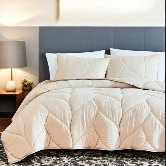 Sobrecama Bailee Sand Sl Home Fashion Set 3 Piezas - Queen