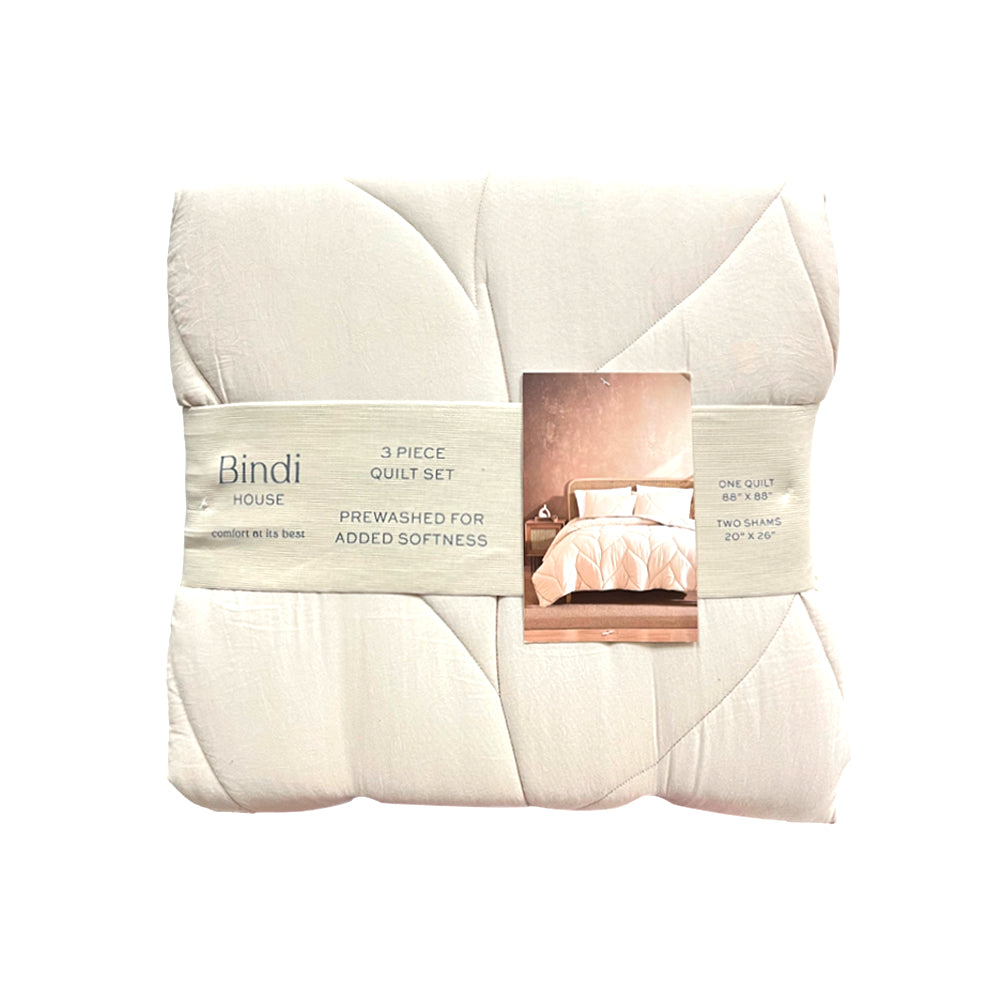 Sobrecama Bailee Sand Sl Home Fashion Set 3 Piezas - King