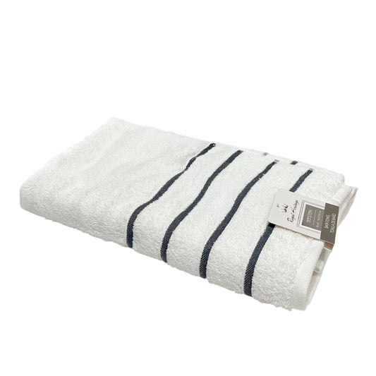 Toalla De Baño Boston 76.2 CM X 152.4 CM Blanco/Gris - Royal Heritage