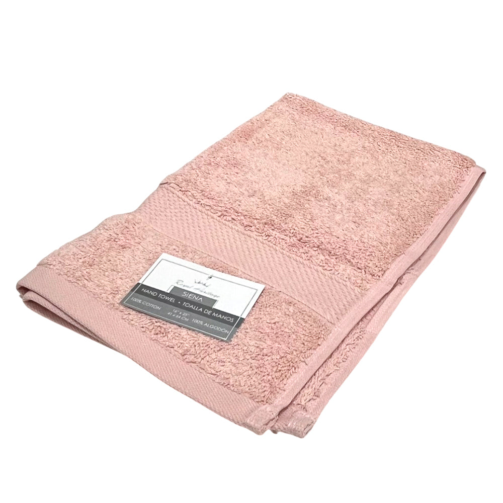 Toalla De Mano Siena 16” X 25” Rose - Royal Heritage