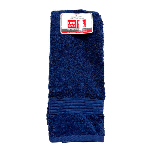 Toalla De Mano Ibiza 16” X 28” Navy - Unibase