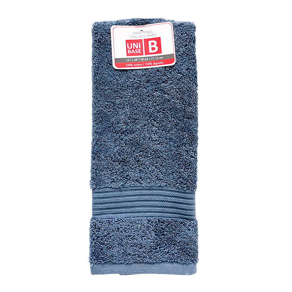 Toalla De Mano Ibiza 16” X 28” Azul Grisáceo - Unibase