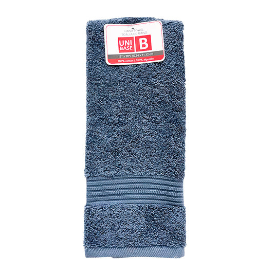 Toalla De Mano Ibiza 16” X 28” Azul Grisáceo - Unibase