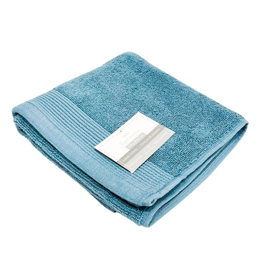 Toalla De Mano Valencia 16” X 28” Blue - Royal Heritage