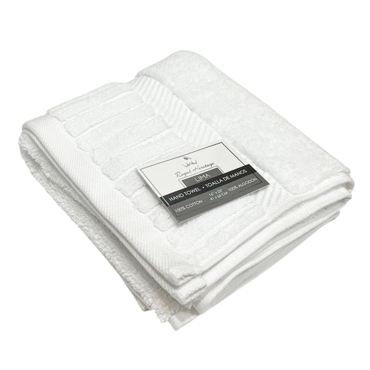 Toalla De Mano Lima 16” X 25” Blanco - Royal Heritage