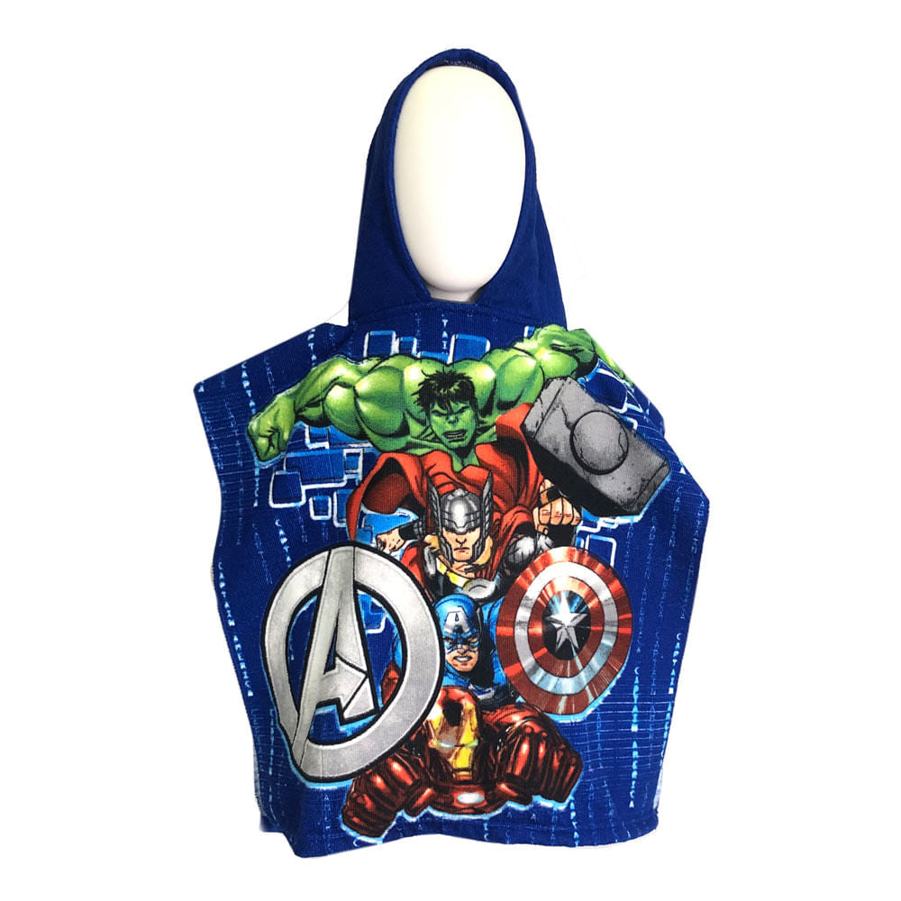 Toalla de Baño Avengers Marvel Con Capucha 50 cm x 100 cm - Único