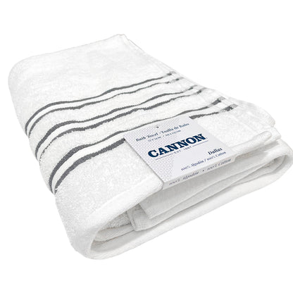 Toalla De Baño Cannon Dallas 27” X 54” Blanco/Gris