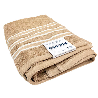 Toalla De Baño Cannon Dallas 27” X 54” Taupe/Blanco