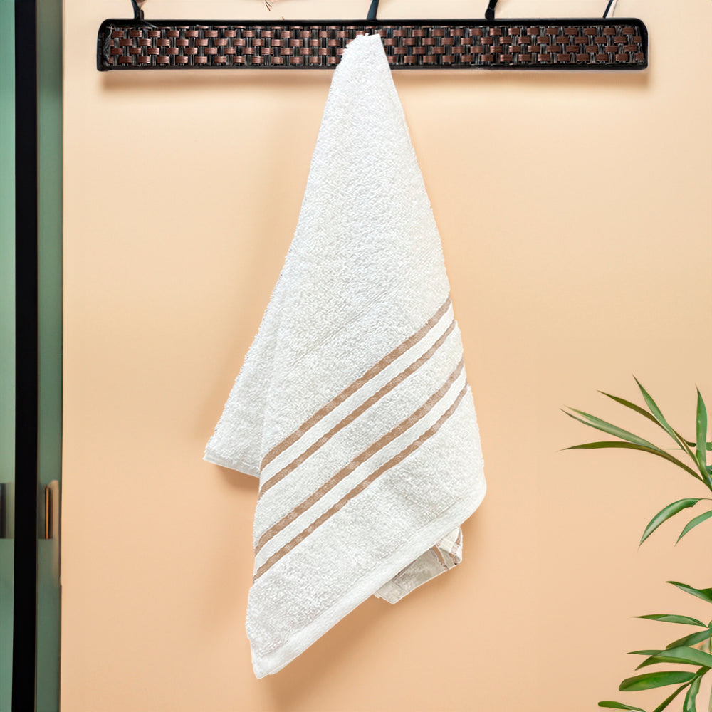 Toalla De Mano Cannon Dallas 16” X 28” Blanco/Taupe
