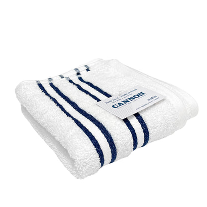 Toalla De Mano Cannon Dallas 16” X 28” Blanco/Navy