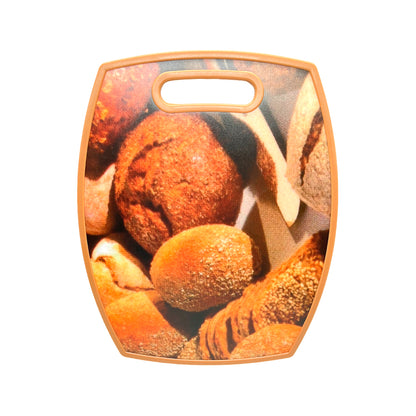 Tabla de Picar Plástica Kole 15"x 12" Con Diseño de Pan