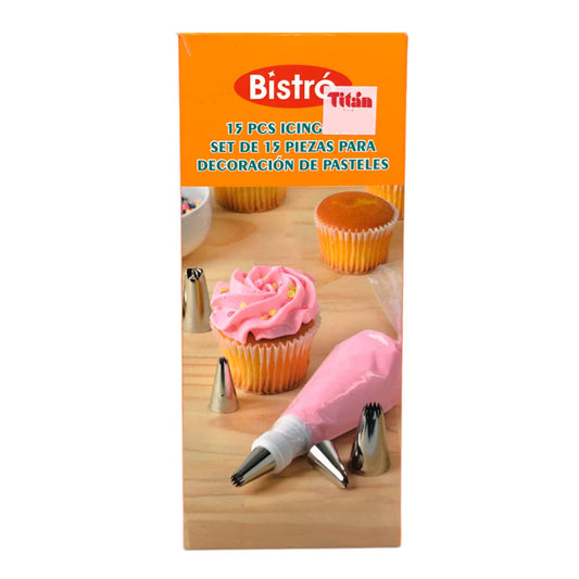 Accesorio Para Decoración de Pasteles Bistro 15 Piezas