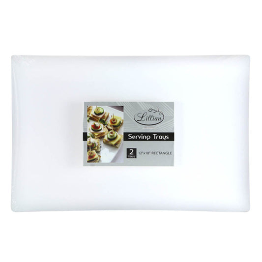 Bandejas Desechables Lillian de Plástico Rectangular 2 Piezas