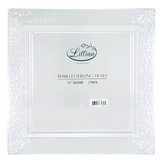 Bandejas de Plástico Lillian Cuadradas de 2 Piezas