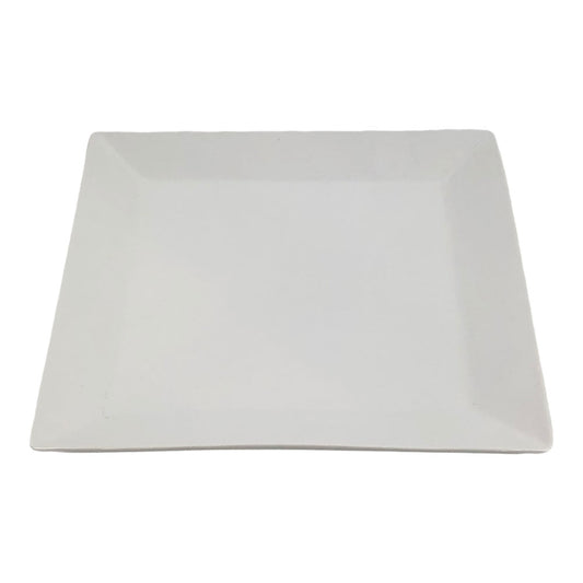 Plato Llano Essential Decor Cuadrado 10.2" - Blanco