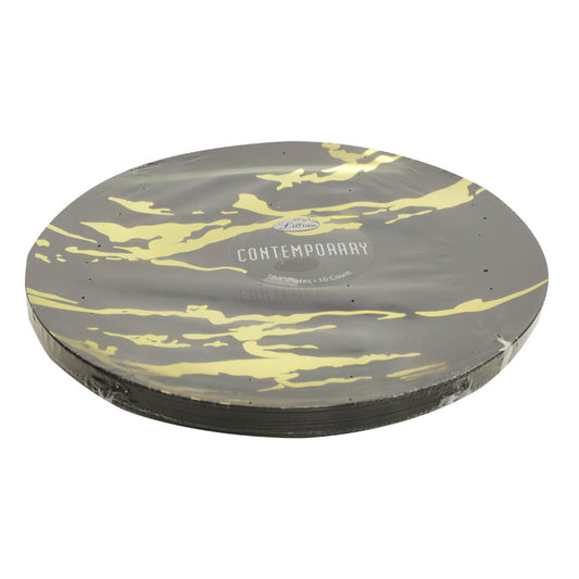 Platos Llanos Desechables Lillian Magnificence 10.25" de 10 Piezas