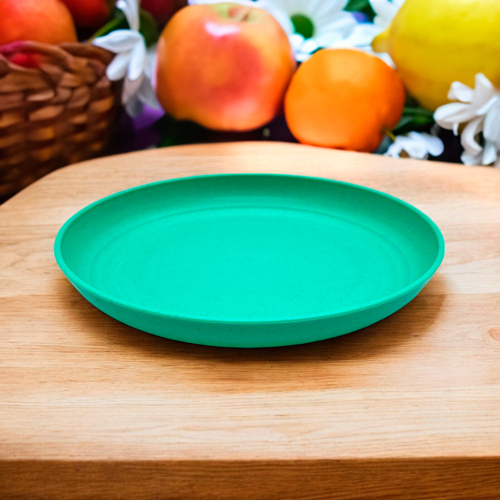 Plato Llano Plastico 26 California 8" Verde