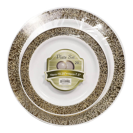 Platos Llanos Desechables Cookinex Plástico de 20 Piezas