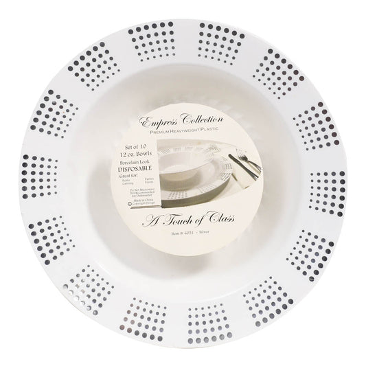 Platos Hondos Empress Desechables de Plástico 12 oz de 10 Piezas
