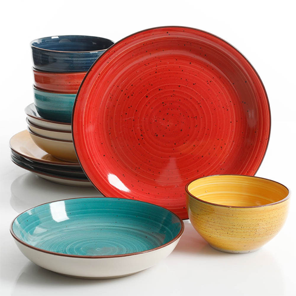 Vajilla Gibson Home Color Speckle 12 Piezas